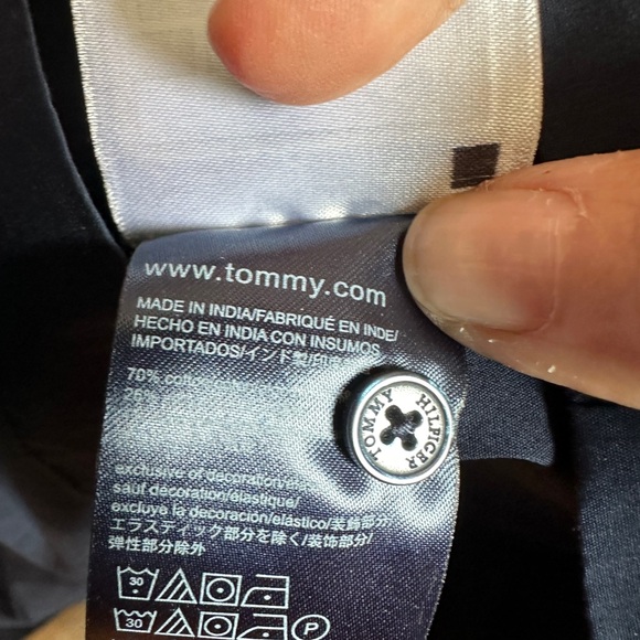 Tommy Hilfiger Navy Blue Cotton Dress - Picture 2 of 5